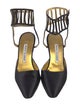 Manolo Blahnik Satin Cutout Accent Pumps