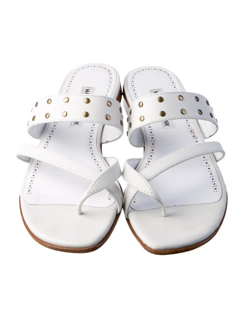 Manolo Blahnik Leather Slides