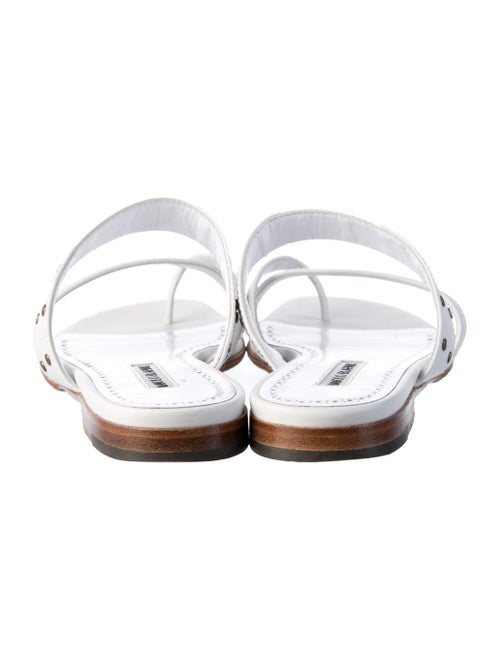 Manolo Blahnik Leather Slides