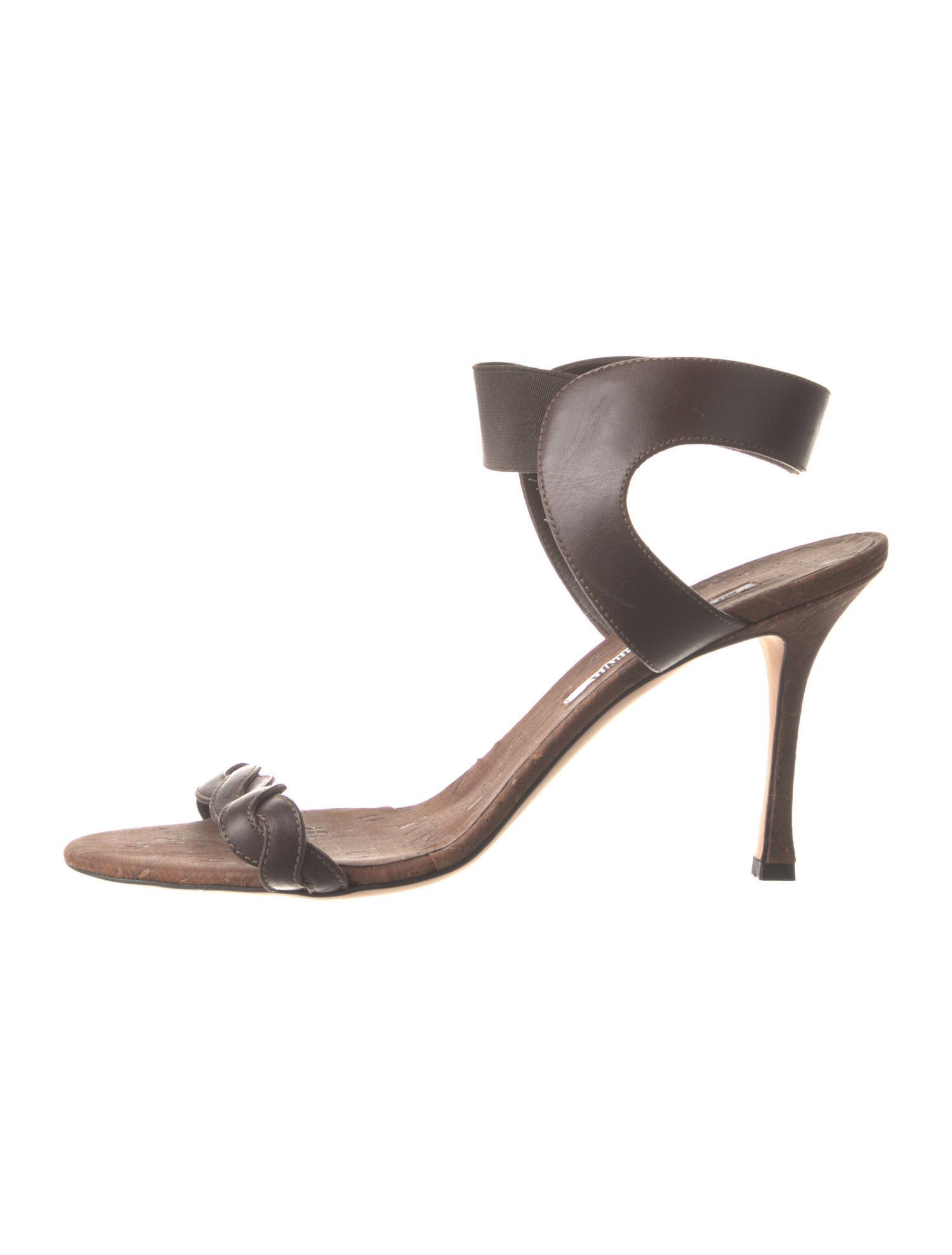 Manolo Blahnik Leather Braided Accents Sandals