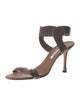 Manolo Blahnik Leather Braided Accents Sandals