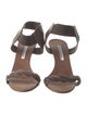 Manolo Blahnik Leather Braided Accents Sandals