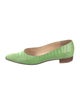 Manolo Blahnik Crocodile Animal Print Ballet Flats