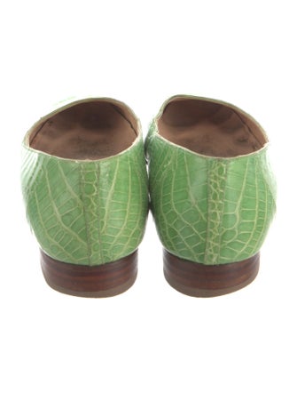 Manolo Blahnik Crocodile Animal Print Ballet Flats