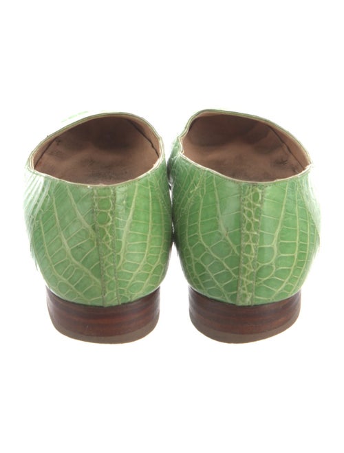 Manolo Blahnik Crocodile Animal Print Ballet Flats