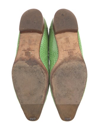 Manolo Blahnik Crocodile Animal Print Ballet Flats