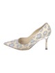Manolo Blahnik Canvas Animal Print Pumps