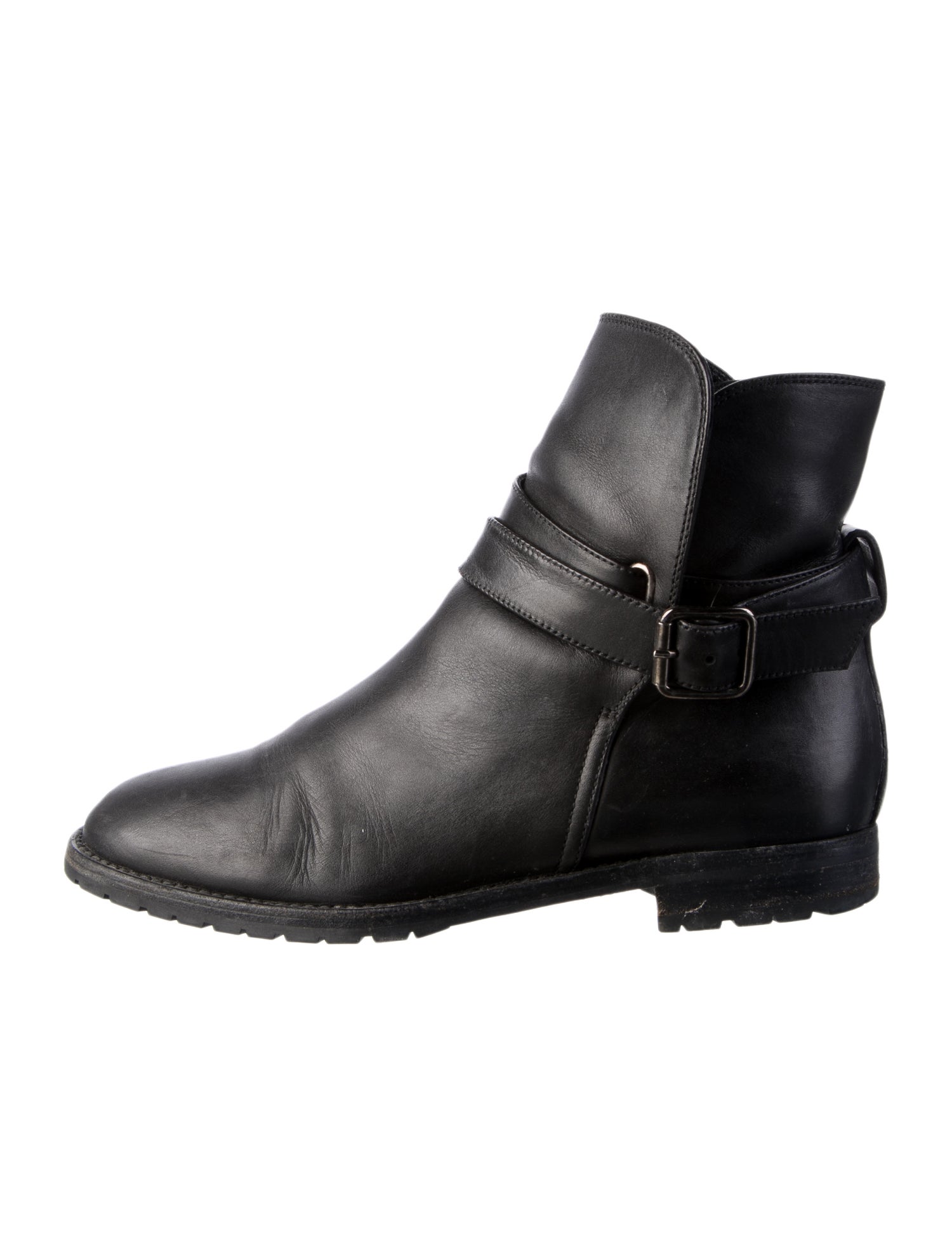 Manolo Blahnik Leather Moto Boots