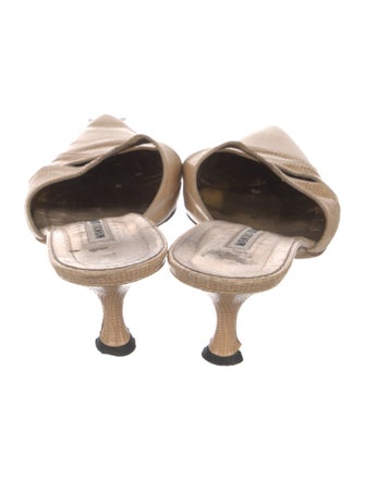 Manolo Blahnik Snakeskin Mules