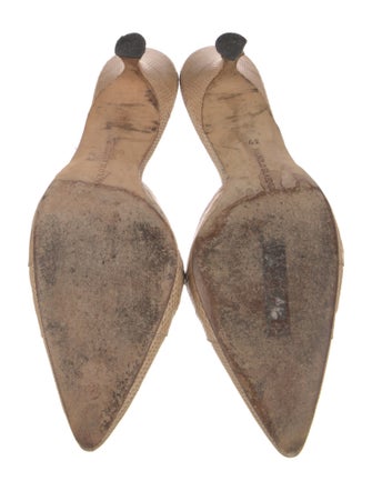 Manolo Blahnik Snakeskin Mules