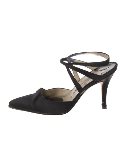 Manolo Blahnik Satin Mules