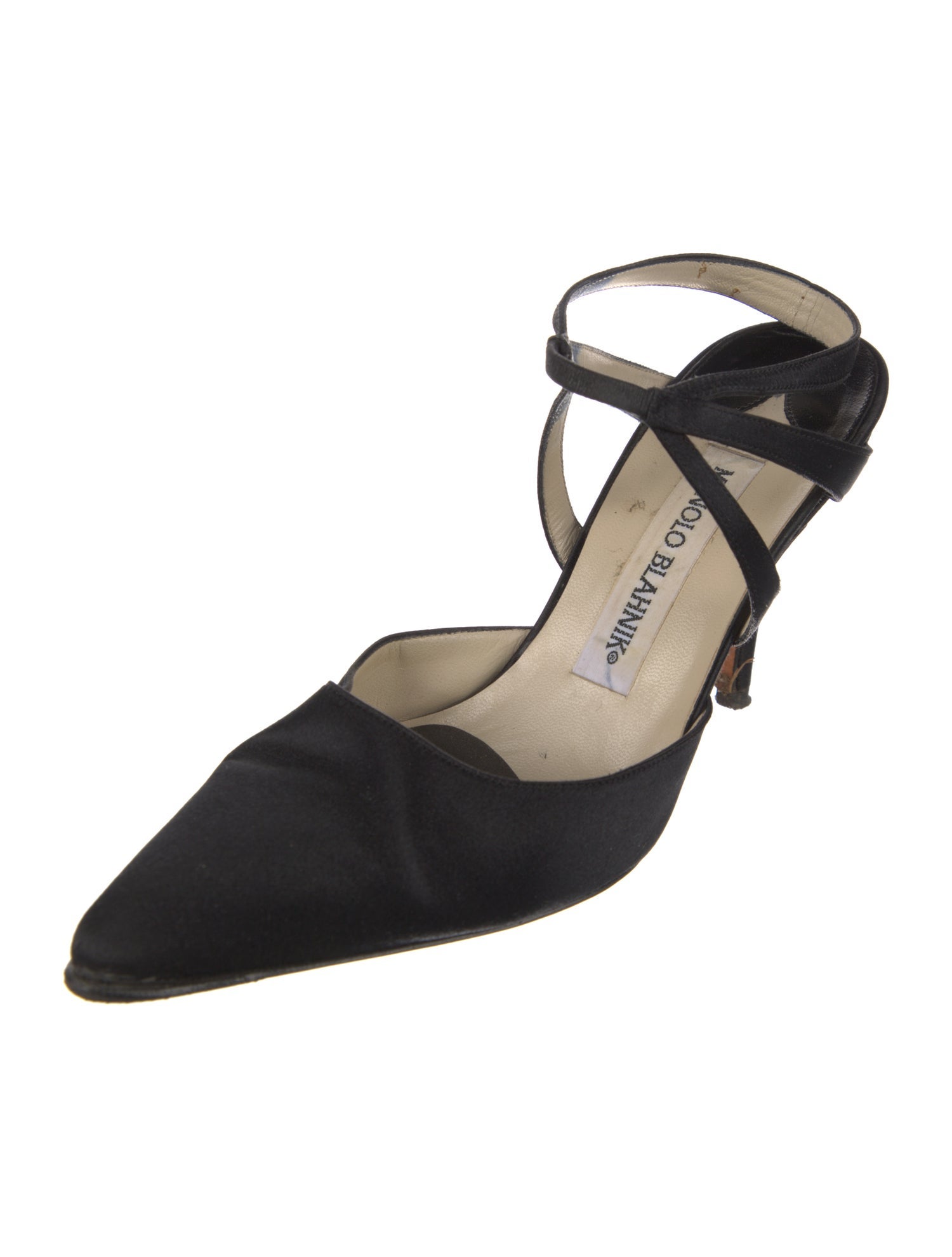 Manolo Blahnik Satin Mules