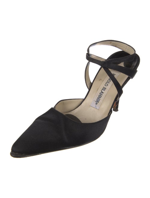 Manolo Blahnik Satin Mules