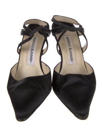 Manolo Blahnik Satin Mules