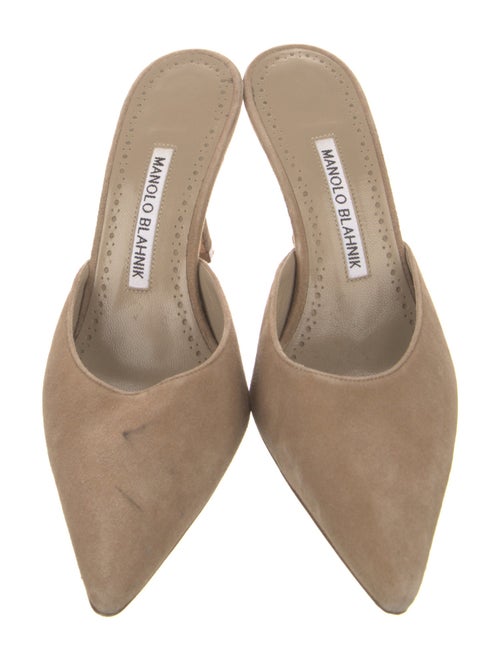 Manolo Blahnik Suede Slides