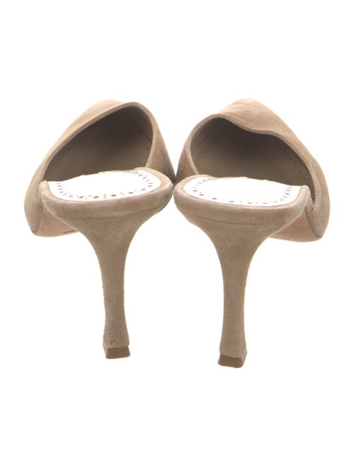 Manolo Blahnik Suede Slides