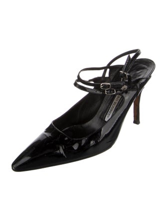Manolo Blahnik Patent Leather Mules