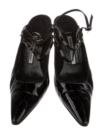 Manolo Blahnik Patent Leather Mules