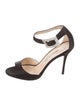 Manolo Blahnik Sanghalblack Satin D'Orsay Pumps