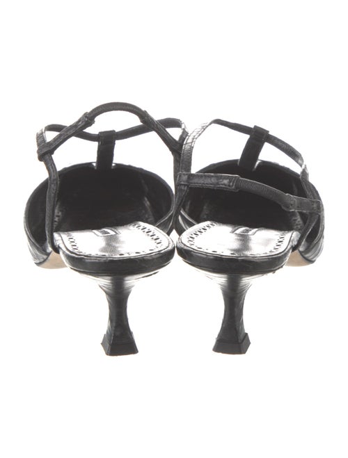 Manolo Blahnik Leather T-Strap Pumps