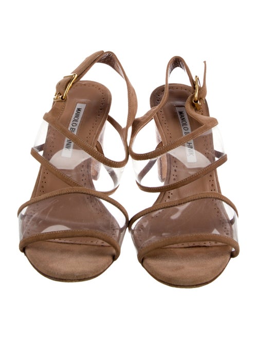 Manolo Blahnik Suede Slingback Sandals