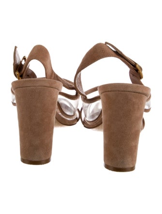 Manolo Blahnik Suede Slingback Sandals