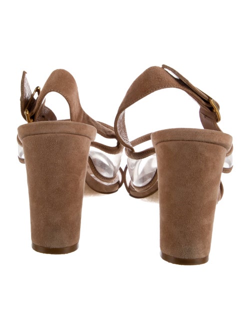 Manolo Blahnik Suede Slingback Sandals