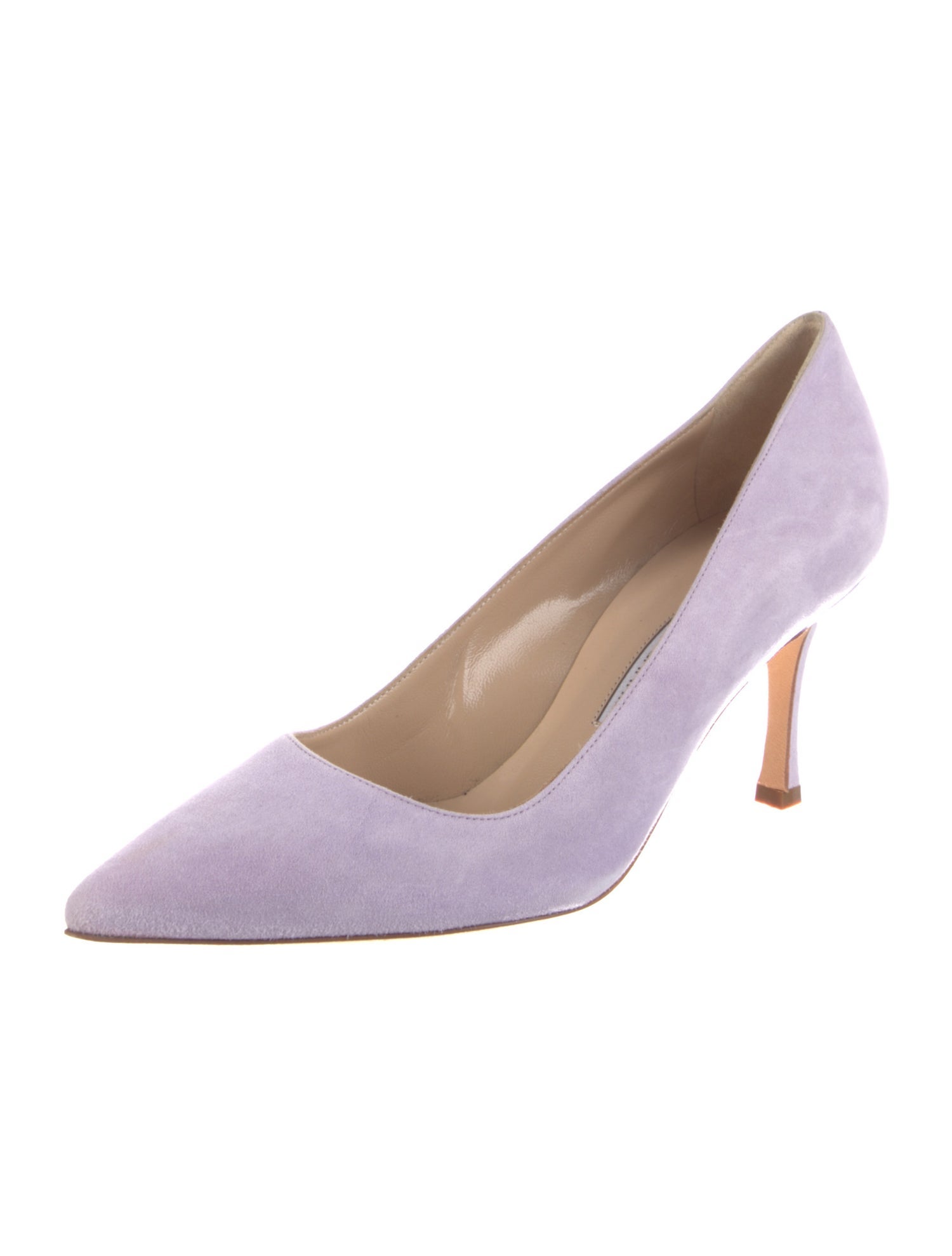 Manolo Blahnik Suede Printed Pumps