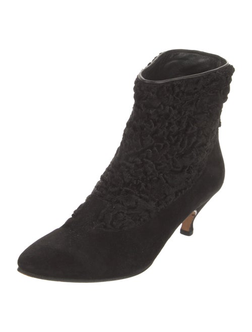 Manolo Blahnik Suede Lace-Up Boots