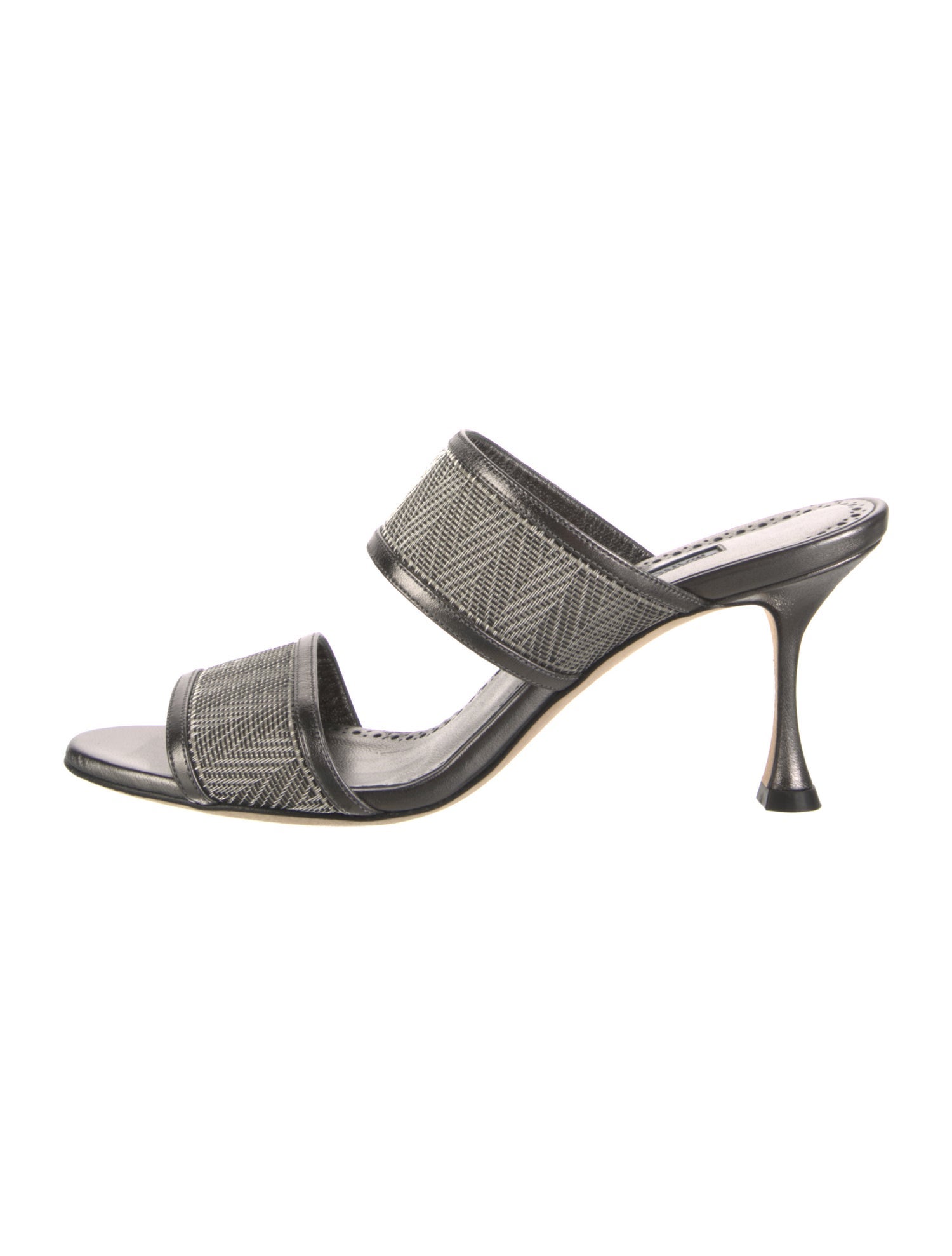 Manolo Blahnik Leather Slides