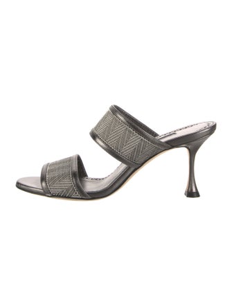 Manolo Blahnik Leather Slides