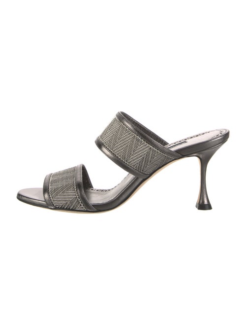 Manolo Blahnik Leather Slides