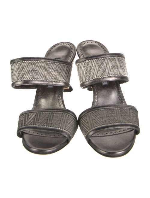 Manolo Blahnik Leather Slides
