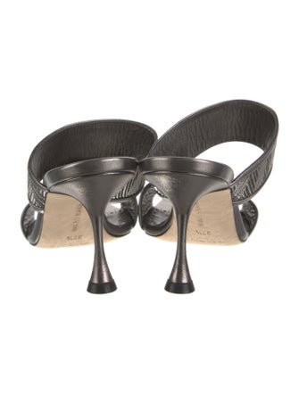 Manolo Blahnik Leather Slides