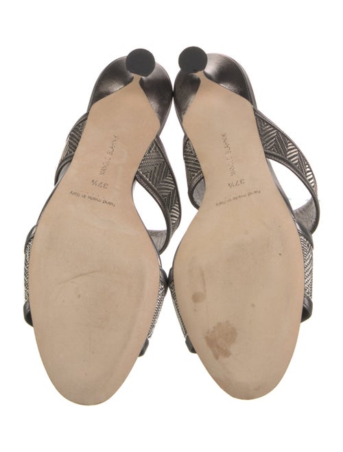 Manolo Blahnik Leather Slides