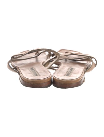 Manolo Blahnik Leather Slides