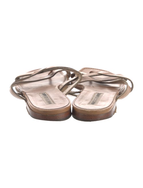 Manolo Blahnik Leather Slides