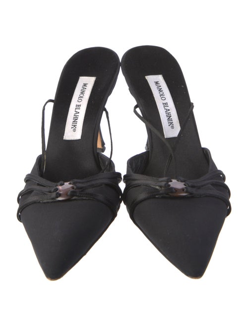 Manolo Blahnik Suede Crystal Embellishments Sandals