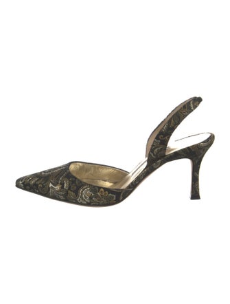 Manolo Blahnik Printed Slingback Sandals