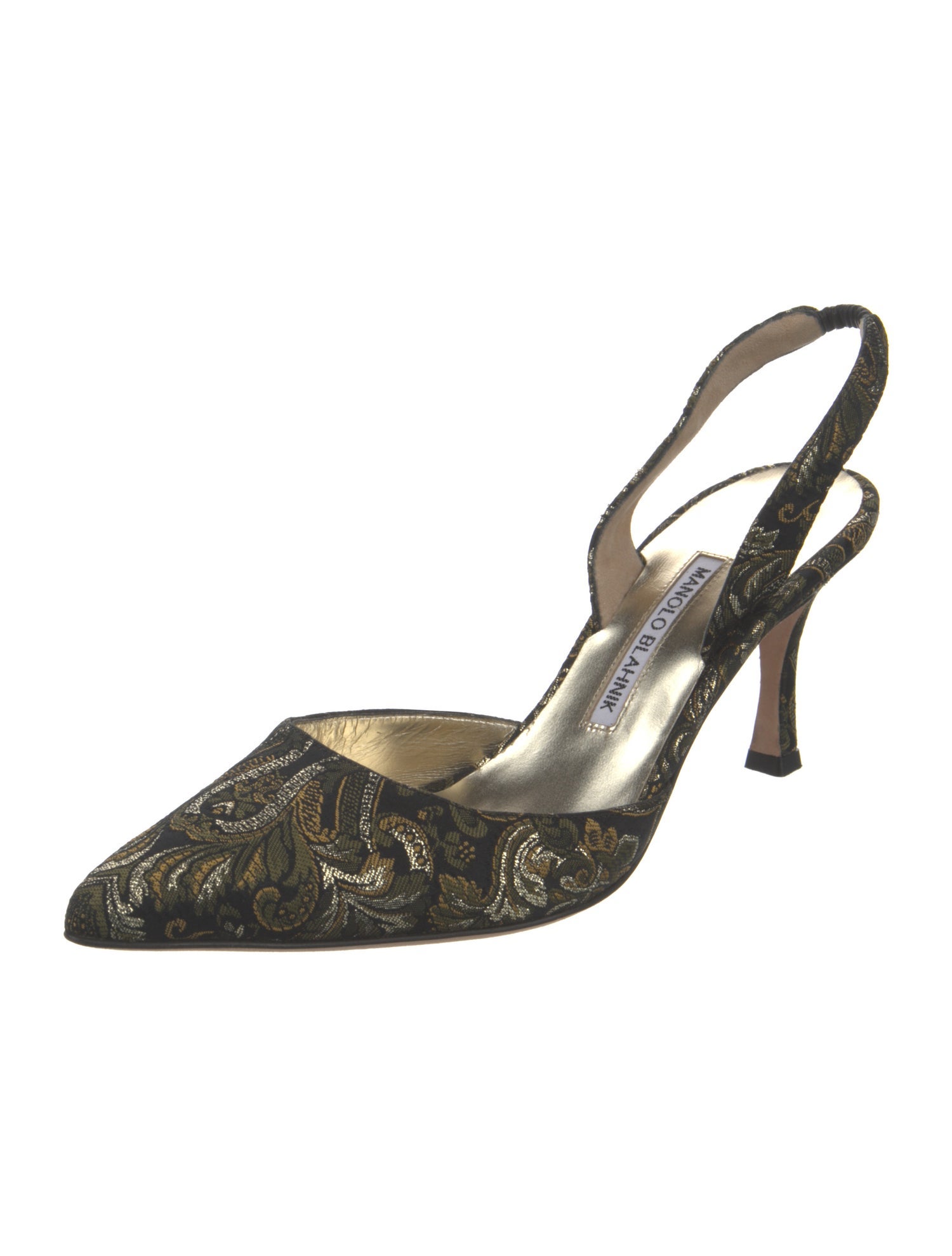 Manolo Blahnik Printed Slingback Sandals