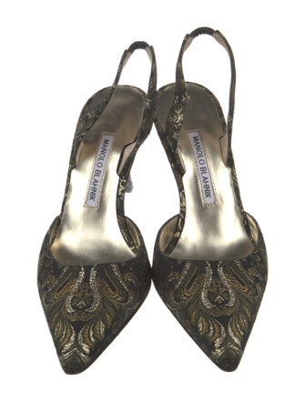 Manolo Blahnik Printed Slingback Sandals