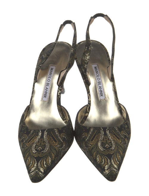 Manolo Blahnik Printed Slingback Sandals