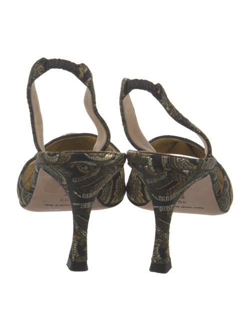 Manolo Blahnik Printed Slingback Sandals