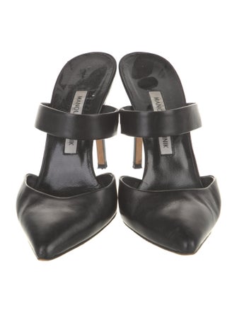 Manolo Blahnik Leather Mules