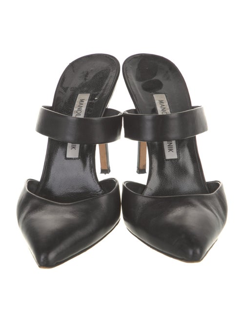 Manolo Blahnik Leather Mules
