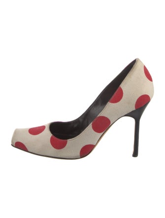 Manolo Blahnik Canvas Printed Pumps