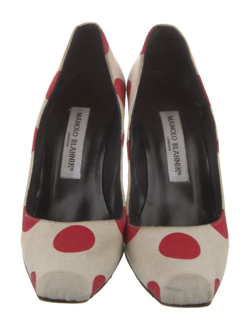 Manolo Blahnik Canvas Printed Pumps