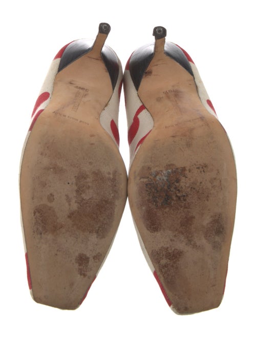 Manolo Blahnik Canvas Printed Pumps