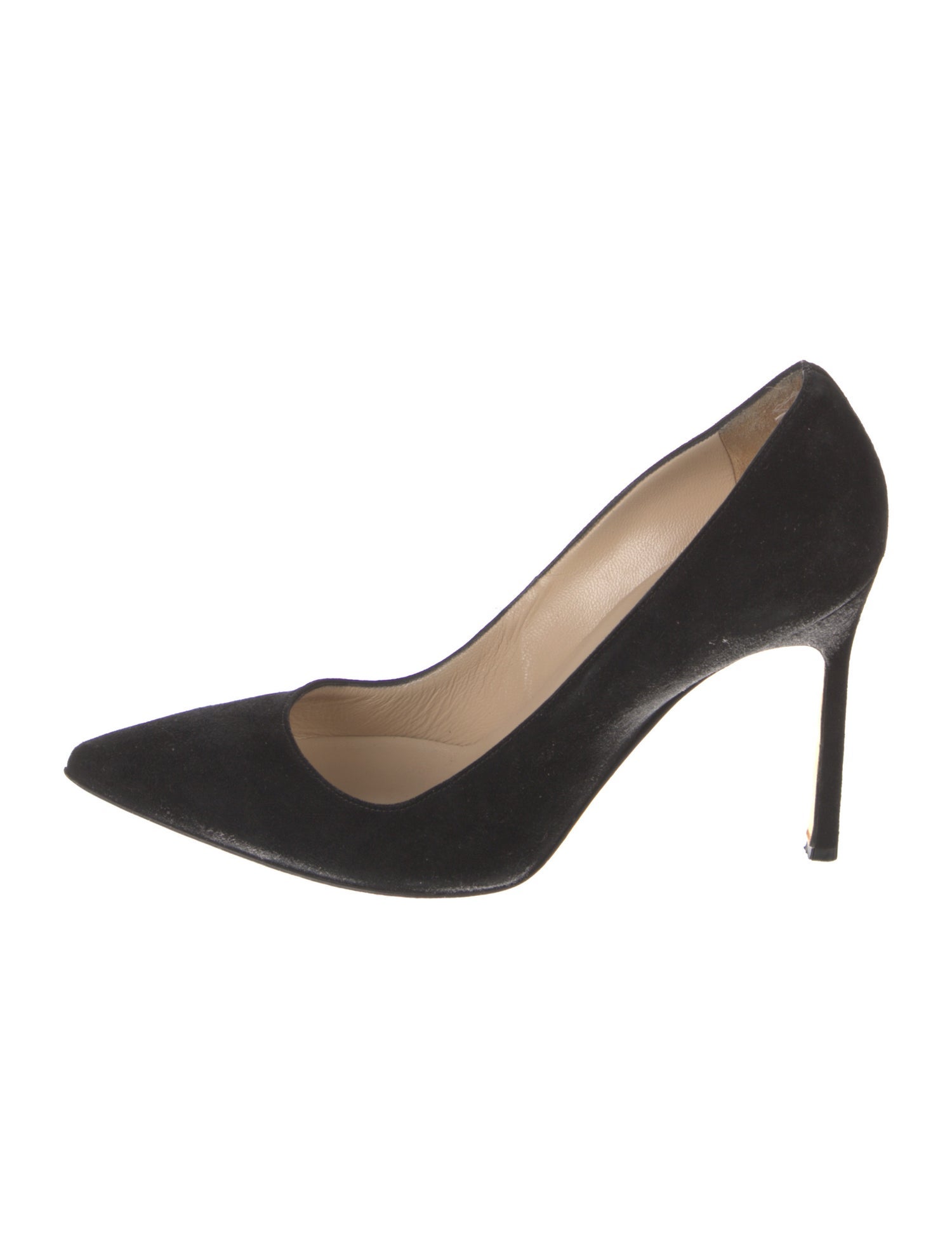 Manolo Blahnik Suede Leather Trim Embellishment Pumps
