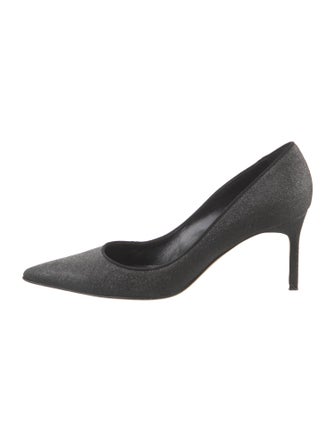 Manolo Blahnik Glitter Glitter Accents Pumps